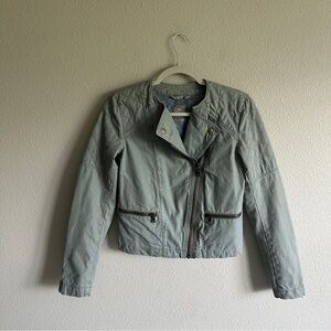 NWT GAP Green Quilted Moto Jacket 0